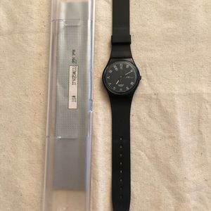 New in box Swatch Watch Genji black with date GB 723